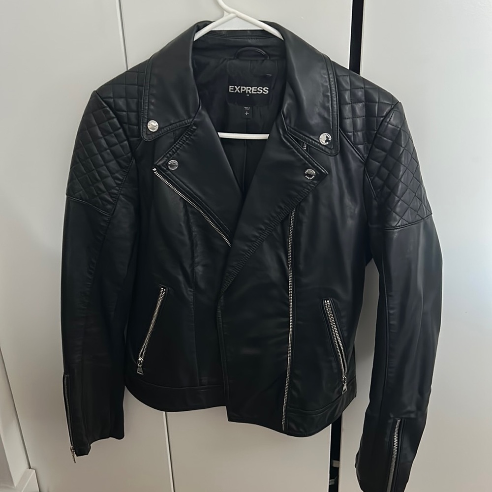 Express - Black Faux Leather Jacket